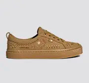 OCA Low 低筒 麂皮運動鞋 焦糖棕 繡花