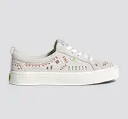 OCA Low 低筒 麂皮運動鞋 煙灰白 繡花