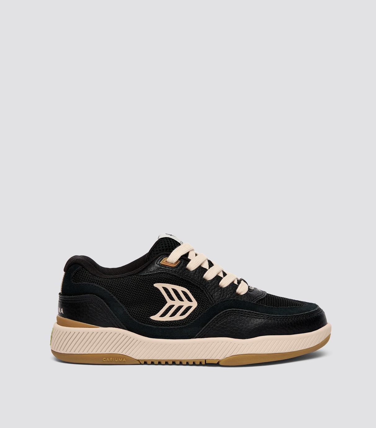 UBA PRO Black Suede and Mesh Light Cream Logo Sneaker
