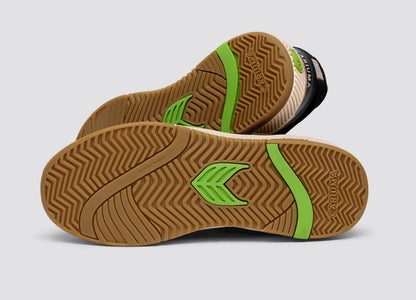 UBA PRO Black Suede and Mesh Light Cream Logo Sneaker