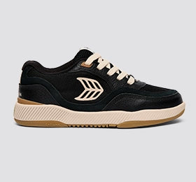 UBA PRO Black Suede and Mesh Light Cream Logo Sneaker