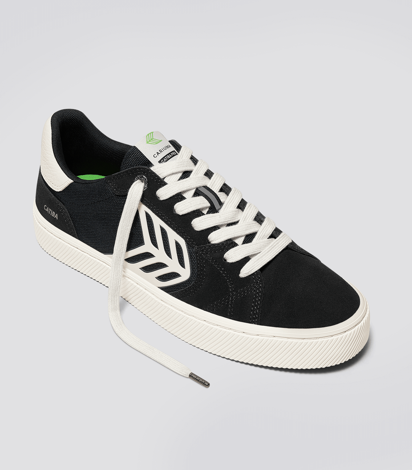 CATIBA PRO 2.0 Black Suede and Cordura Ivory Logo Sneaker