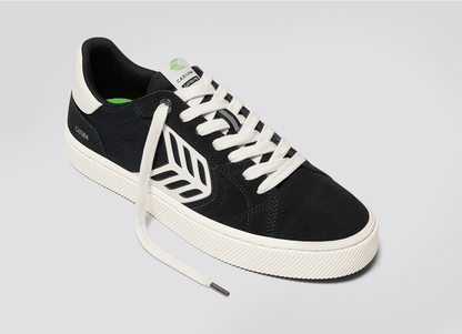 CATIBA PRO 2.0 Black Suede and Cordura Ivory Logo Sneaker