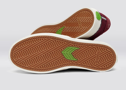 NAIOCA PRO 經典滑板運動鞋 酒紅色