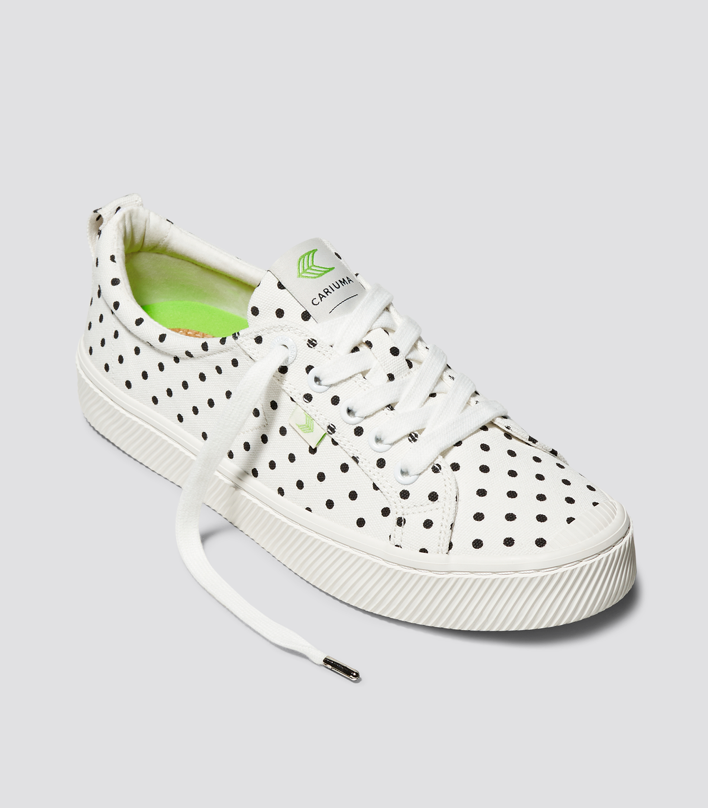 OCA Low White Canvas Black Polka Dots Sneaker