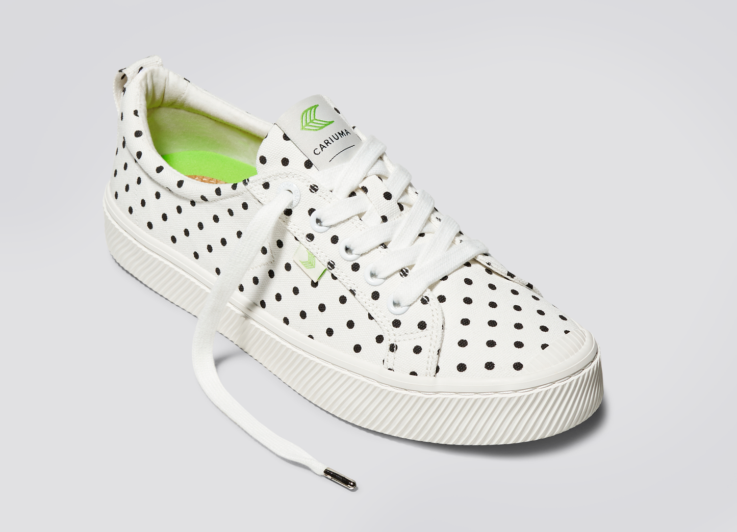 OCA Low White Canvas Black Polka Dots Sneaker