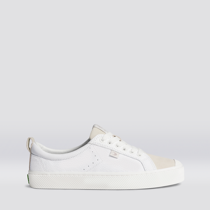 OCA Low 低筒 皮革 麂皮運動鞋 復古白