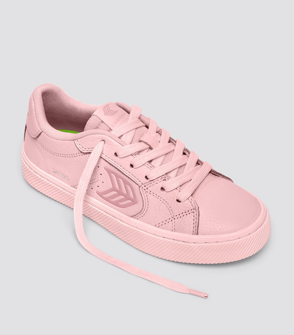 SALVAS 經典 高級皮革運動鞋 玫粉