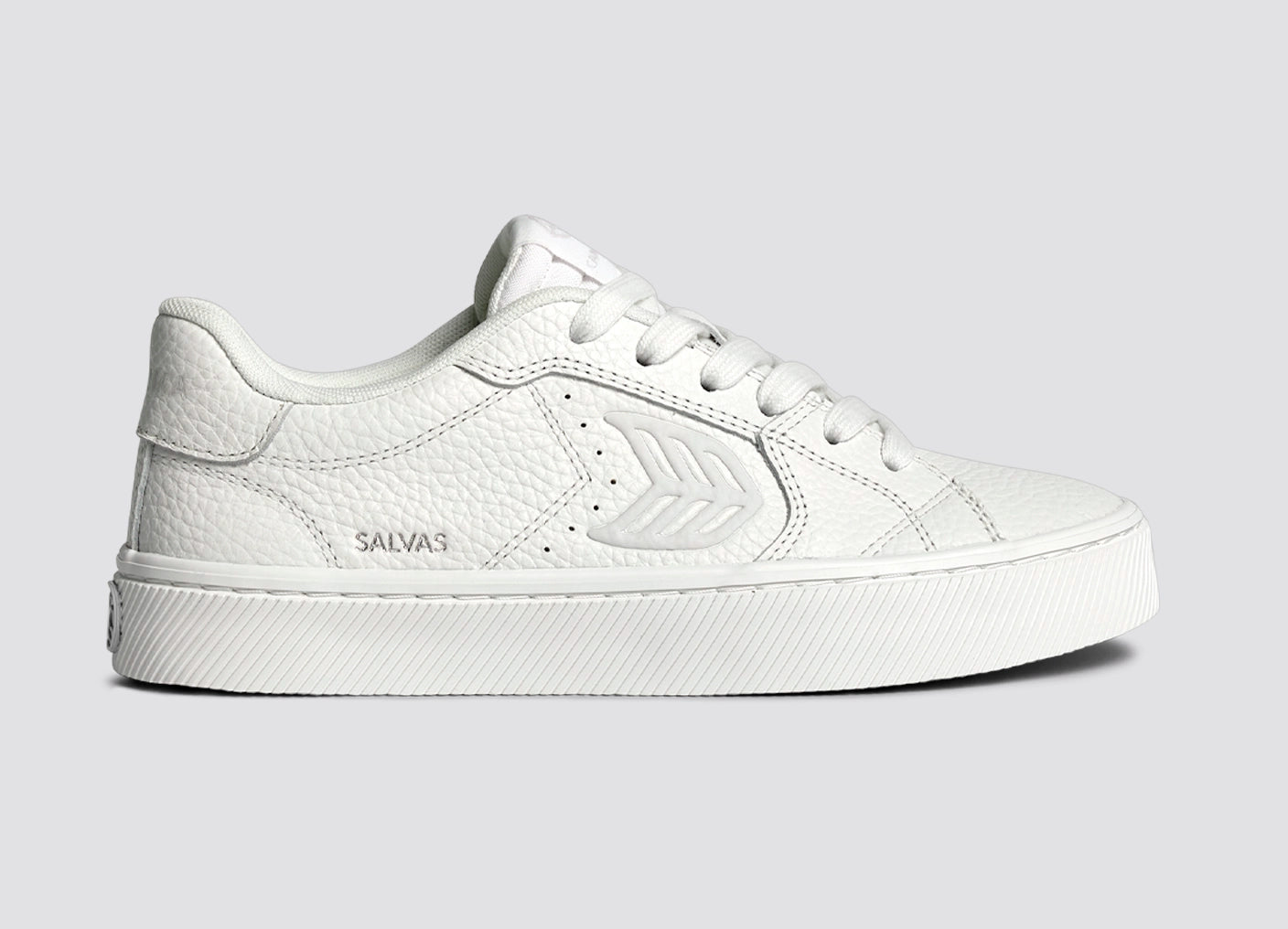 SALVAS 經典 高級皮革運動鞋 白色