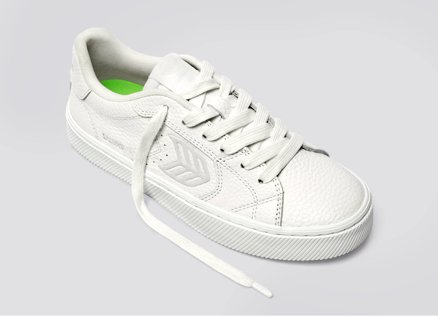 SALVAS 經典 高級皮革運動鞋 白色