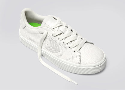 SALVAS 經典 高級皮革運動鞋 白色