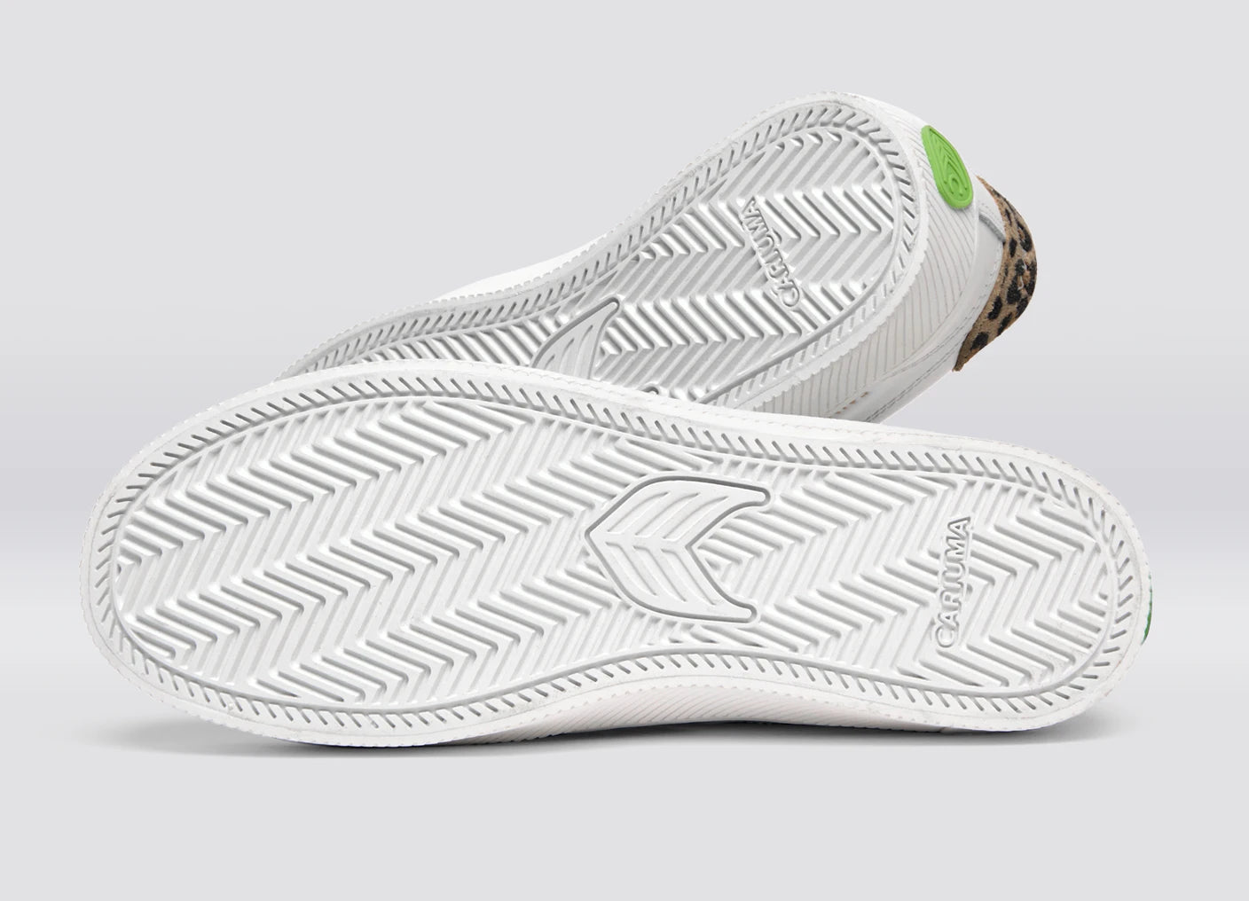 SALVAS 經典 皮革運動鞋 白色 豹紋