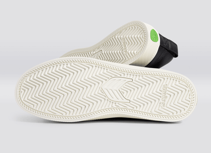 SLIP-ON 高級皮革 懶人運動鞋 黑色