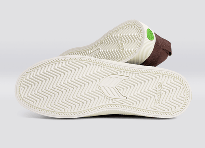 SLIP-ON 高級皮革 懶人運動鞋 棕色