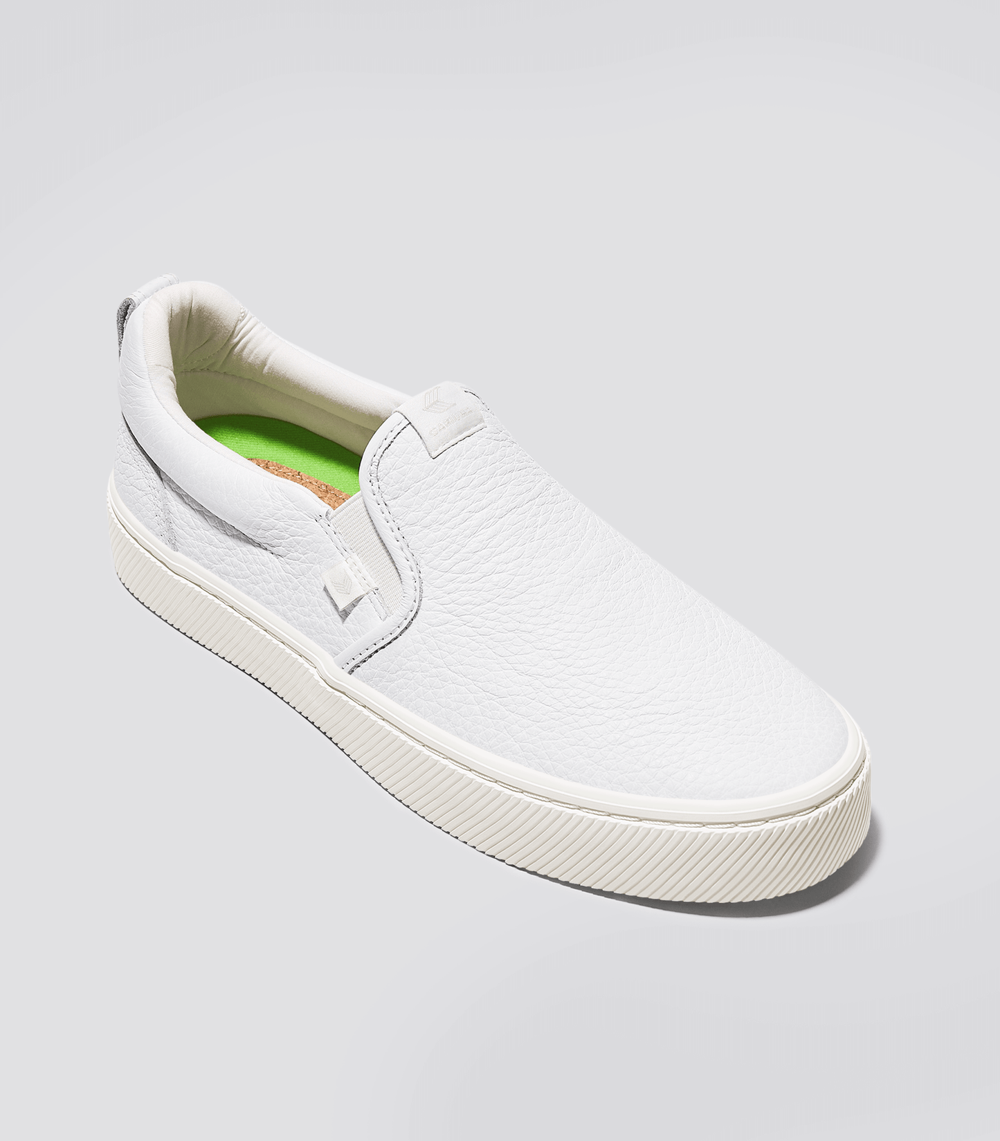 SLIP-ON 高級皮革 懶人運動鞋 白色