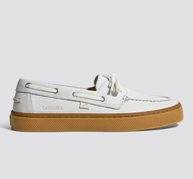 Mare  高級皮革 帆船鞋 白色