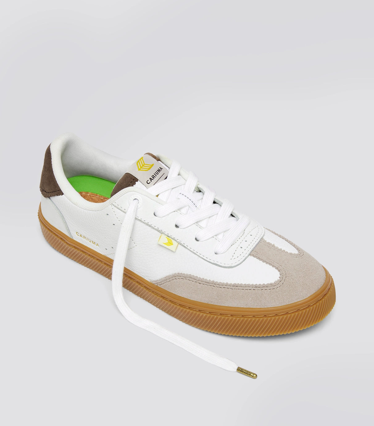 TOCA 高級皮革德訓運動鞋 灰棕 卡其