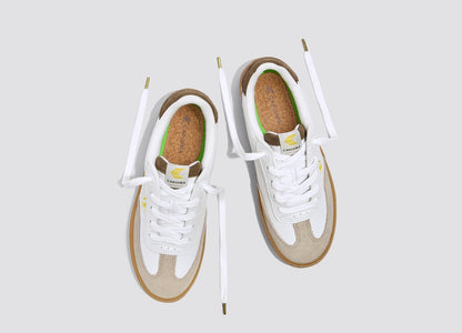 TOCA 高級皮革德訓運動鞋 灰棕 卡其